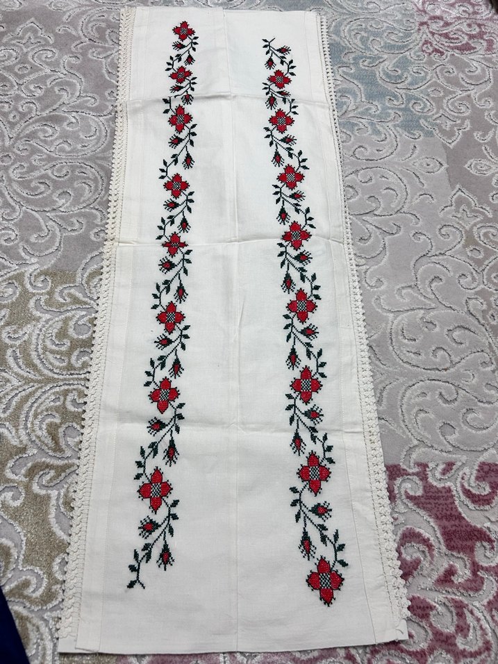 Kaneviçe uzun yastık kılıfı - Görsel 3