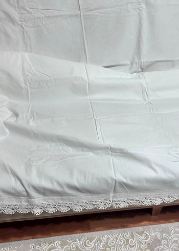Dantel Detaylı Beyaz çarşaf - Görsel 2