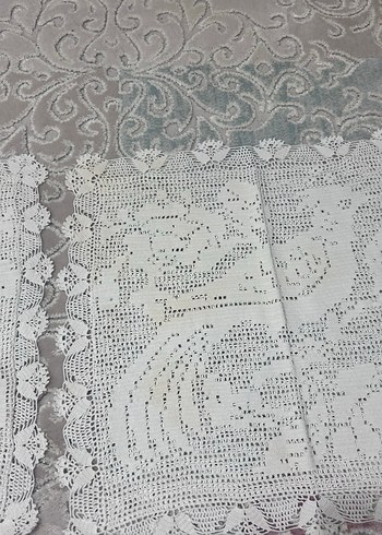 El Yapımı Dantel Kırlent örtüsü - Görsel 3