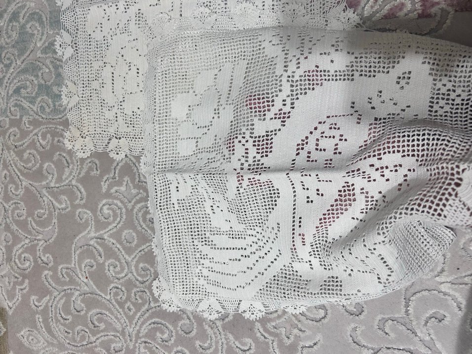 El Yapımı Dantel Kırlent örtüsü - Görsel 4