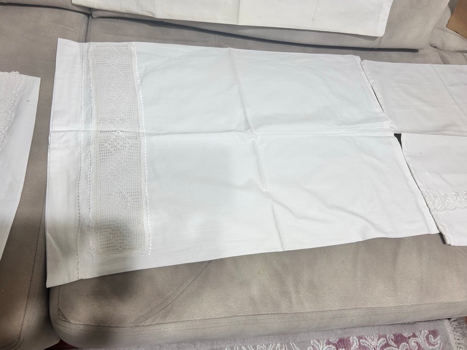 Vintage yastık kılıfı ve bohça - Görsel 3