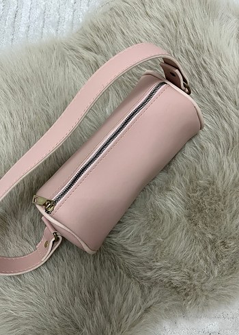 Pembe Deri Kadın Omuz Çantası - Görsel 2