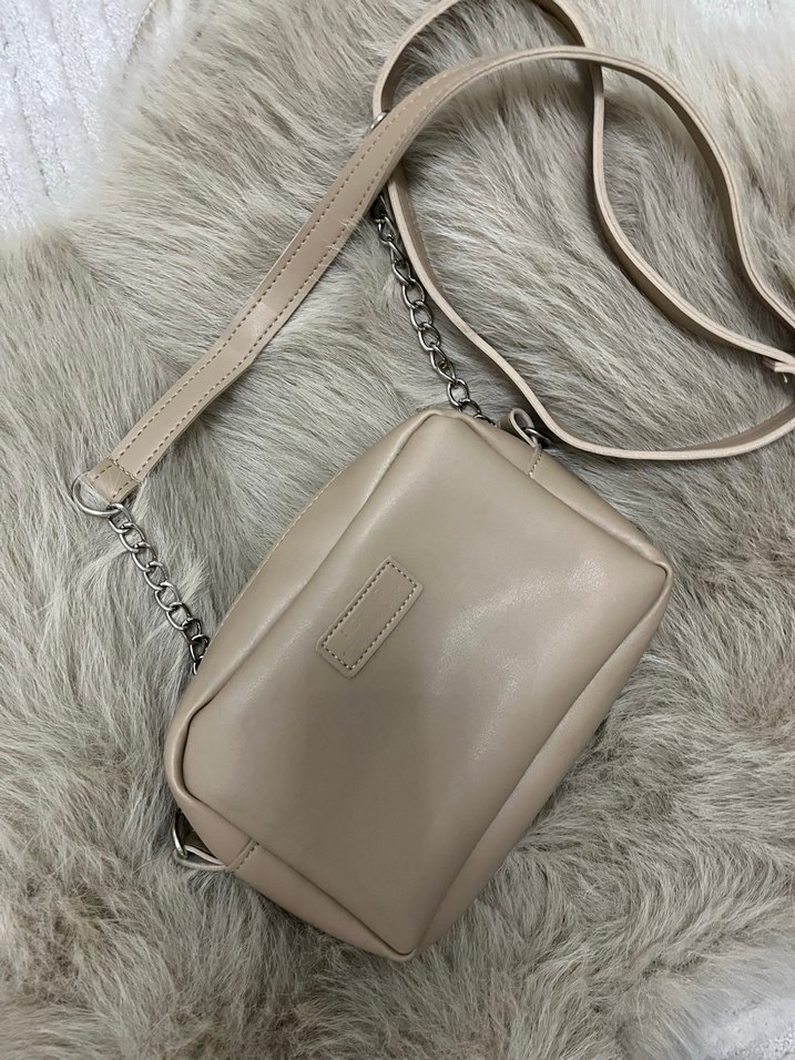 Bej Deri Kadın Çapraz Çanta - Görsel 2