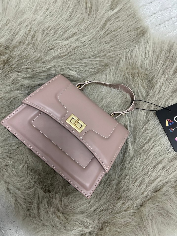 Pudra rengi Kadın Deri Çanta - Görsel 2