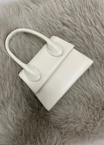 Krem Deri Çanta - Görsel 2