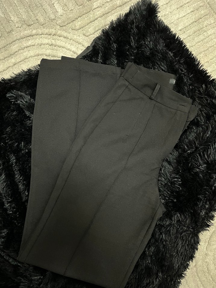 Siyah  Kadın Kumaş Pantolon - Görsel 2