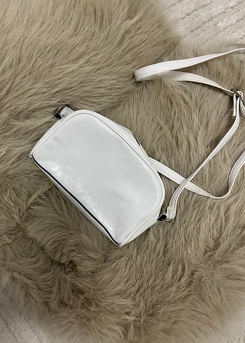 Beyaz Deri Kadın Çanta - Görsel 2