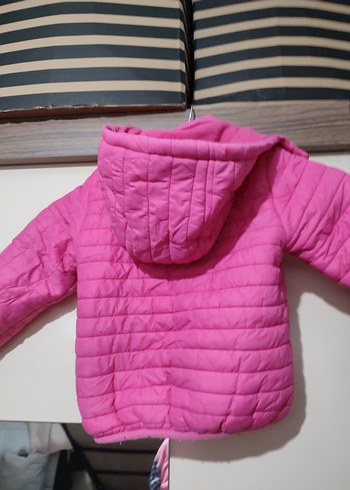 Kız Çocuk Pembe Fermuarlı Mont - Görsel 3