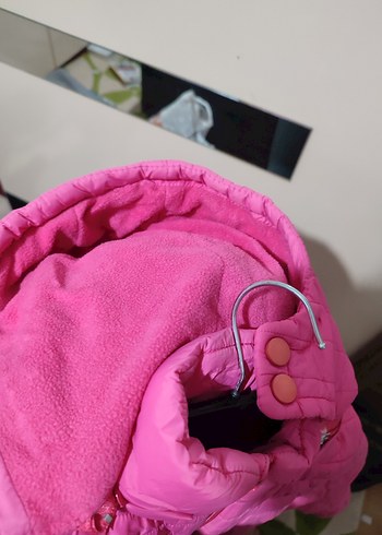 Kız Çocuk Pembe Fermuarlı Mont - Görsel 4