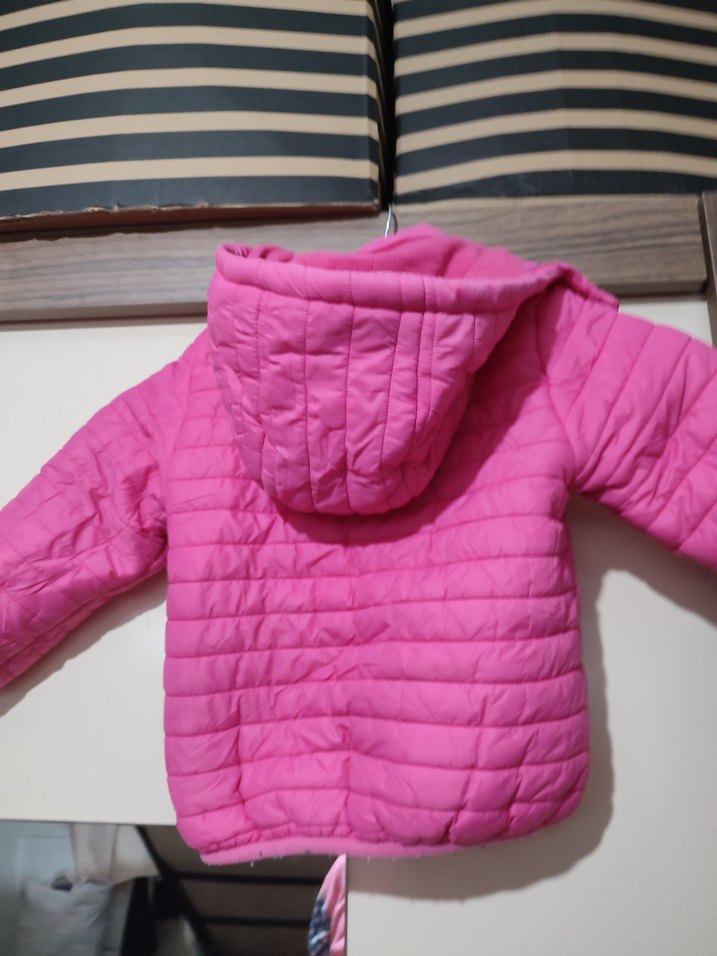 Kız Çocuk Pembe Fermuarlı Mont - Görsel 3