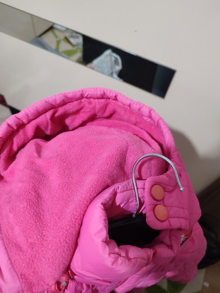 Kız Çocuk Pembe Fermuarlı Mont - Görsel 4