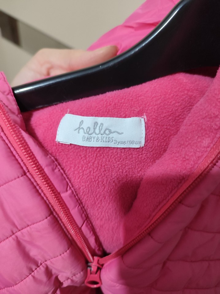 Kız Çocuk Pembe Fermuarlı Mont - Görsel 5