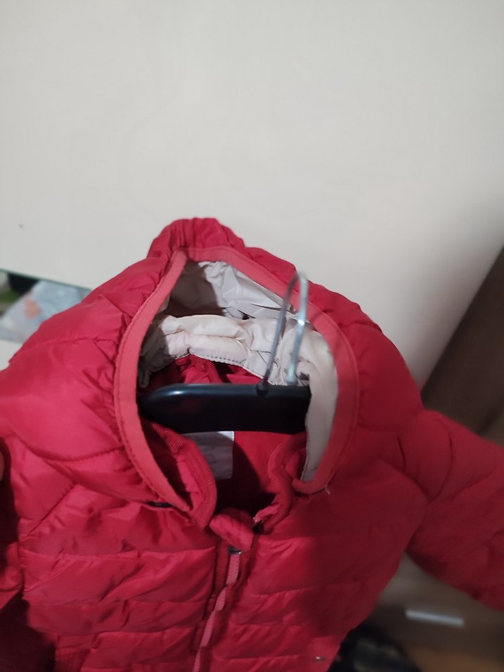 Kız Çocuk Pembe Kapüşonlu Fermuarlı Mont - Görsel 3