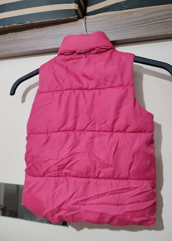 Kız Çocuk Pembe Fermuarlı Yelek - Görsel 2