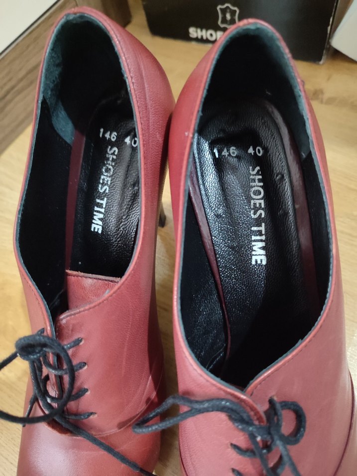 Bordo Deri Stiletto Kadın Klasik Ayakkabı - Görsel 5