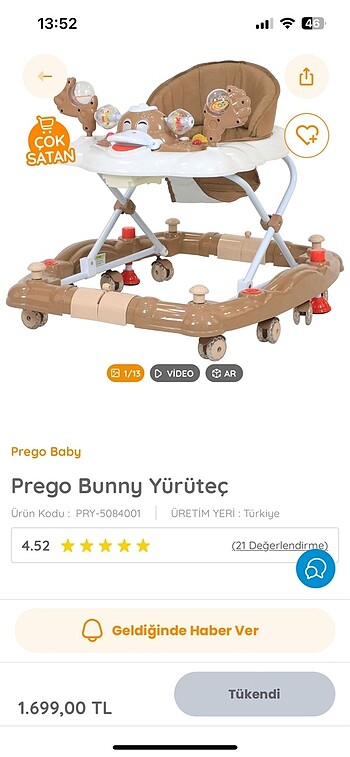 Prego yürüteç