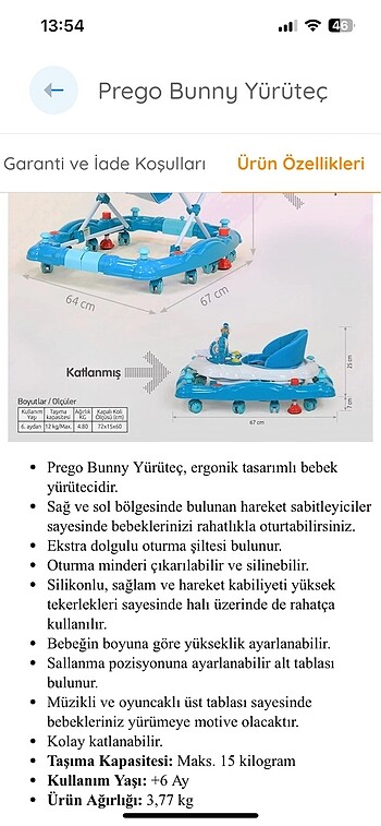 Beden kahverengi Renk Prego yürüteç