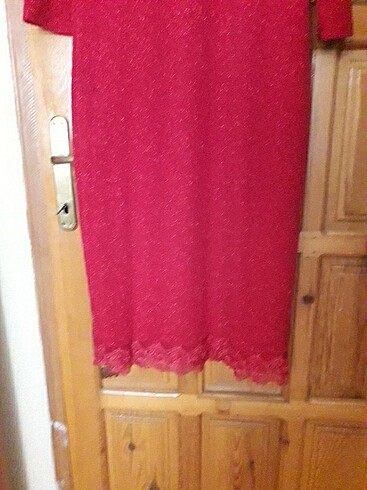 l Beden kırmızı Renk Abiye elbise
