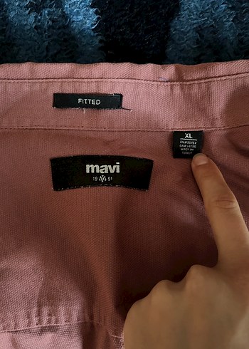 Mavi Pembe Erkek Gömlek, Uzun Kollu, Düğmeli