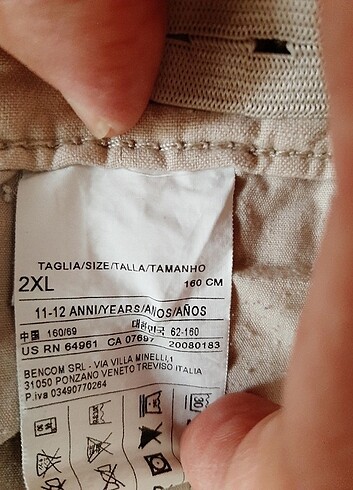 l/xl Beden camel Renk Benetton şort erkek