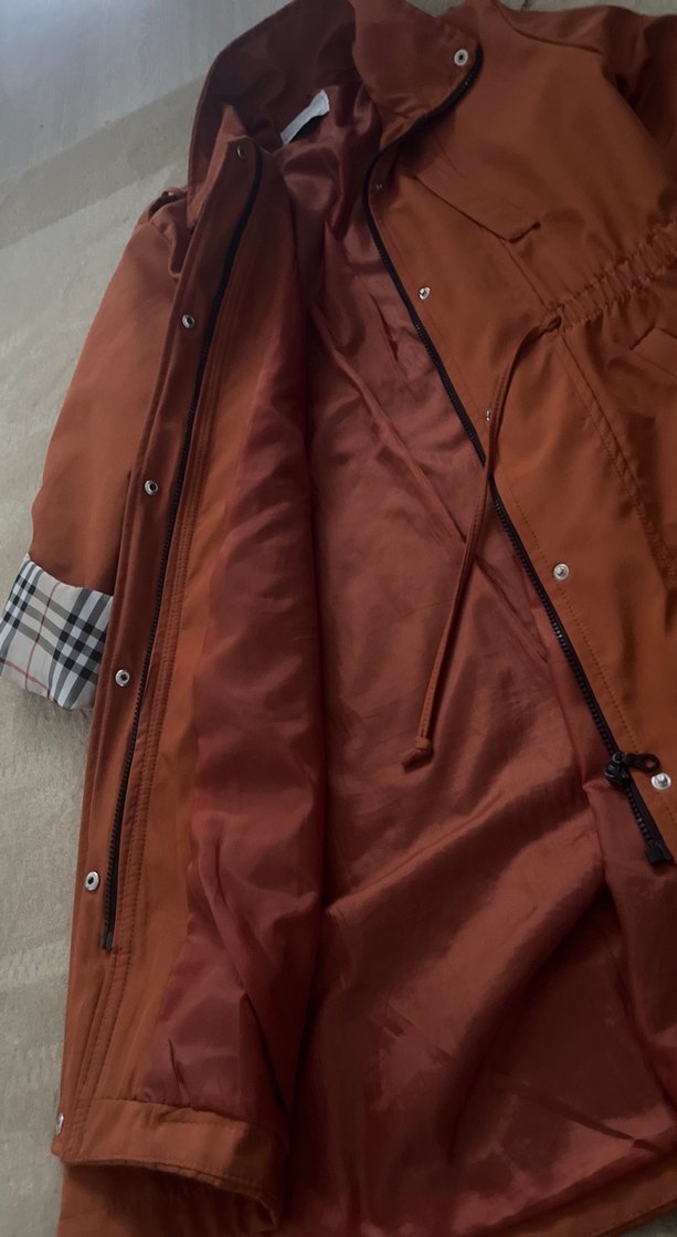 Düğmeli, Midi Boy, Rahat Kesim Kadın Kaban - Görsel 4