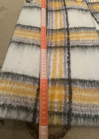 Kemerli Gri Kareli Uzun Kadın Kaban - Görsel 10