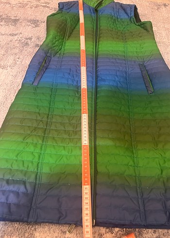 Kadın Çok Renkli Uzun Fermuarlı Yelek - Görsel 7