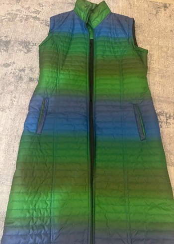 Kadın Çok Renkli Uzun Fermuarlı Yelek - Görsel 2