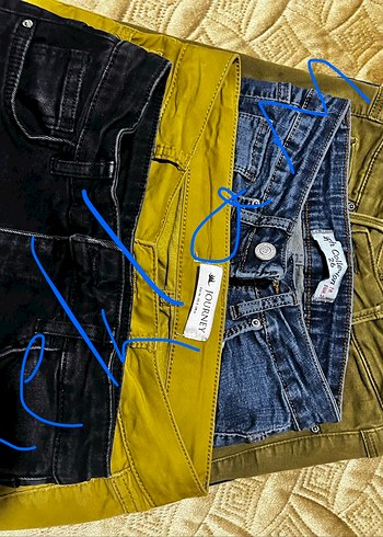 Düğmeli Kadın Denim Jean - Görsel 2