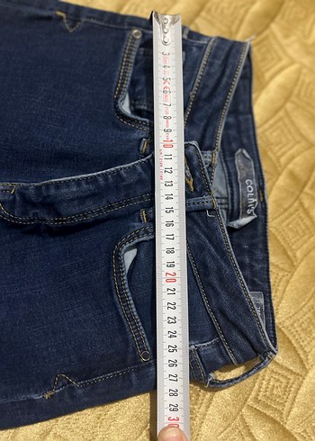 Düğmeli Kadın Denim Jean - Görsel 14