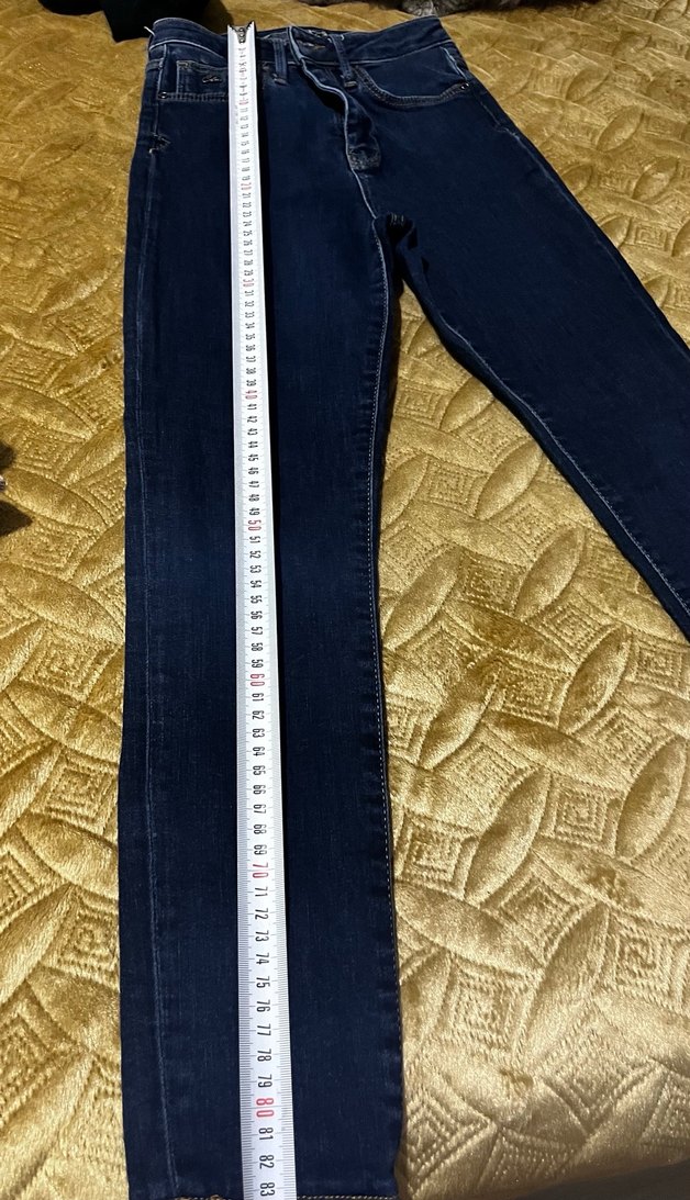 Düğmeli Kadın Denim Jean - Görsel 5