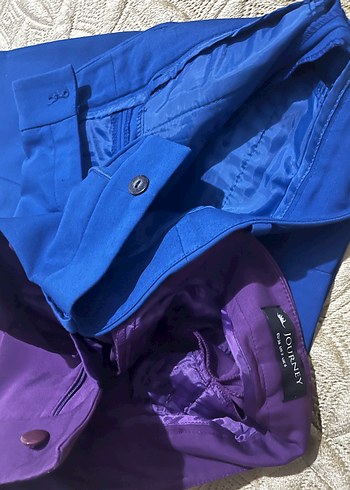 Journey 2 adet Parlak Mor Kadın Kumaş Pantolon - Görsel 11