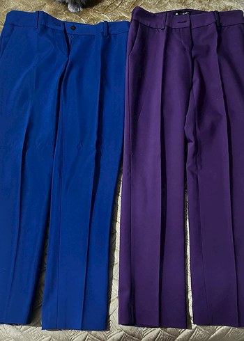 Journey 2 adet Parlak Mor Kadın Kumaş Pantolon - Görsel 8