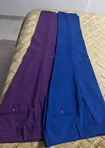 Journey 2 adet Parlak Mor Kadın Kumaş Pantolon - Görsel 12