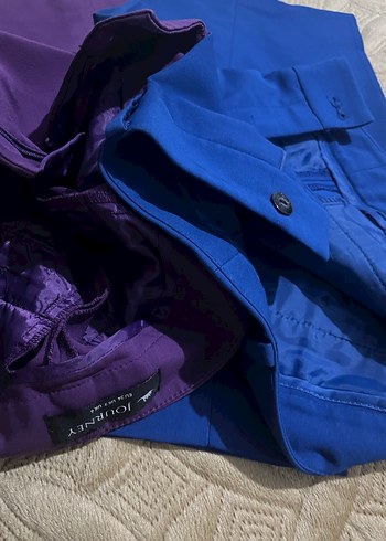 Journey 2 adet Parlak Mor Kadın Kumaş Pantolon - Görsel 10