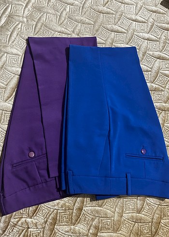 Journey 2 adet Parlak Mor Kadın Kumaş Pantolon - Görsel 14