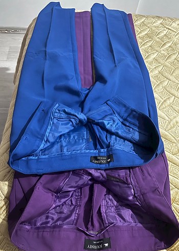 Journey 2 adet Parlak Mor Kadın Kumaş Pantolon - Görsel 6