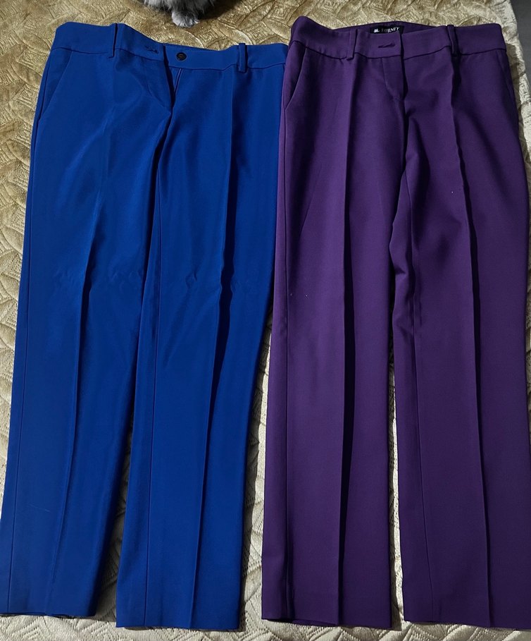 Journey 2 adet Parlak Mor Kadın Kumaş Pantolon - Görsel 5