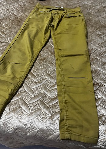 Journey Kadın Haki Düz Kesim Fermuarlı Pantolon - Görsel 4