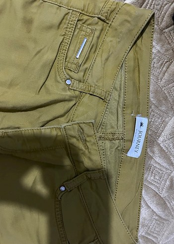 Journey Kadın Haki Düz Kesim Fermuarlı Pantolon - Görsel 2