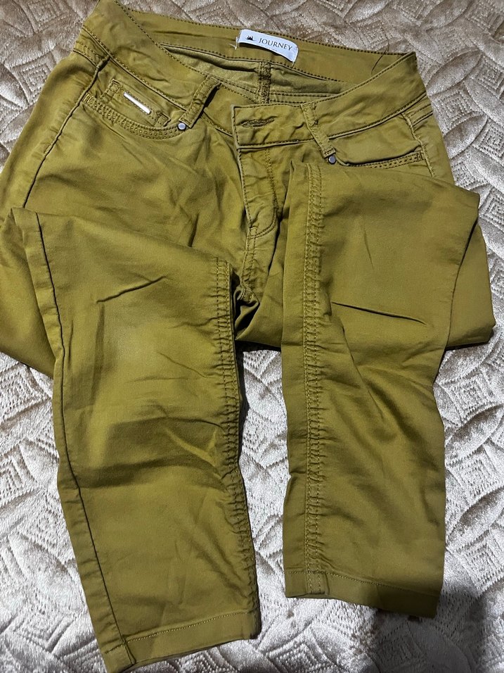 Journey Kadın Haki Düz Kesim Fermuarlı Pantolon - Görsel 3