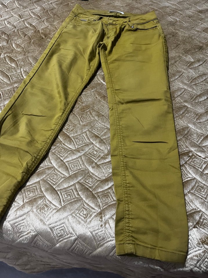 Journey Kadın Haki Düz Kesim Fermuarlı Pantolon - Görsel 5