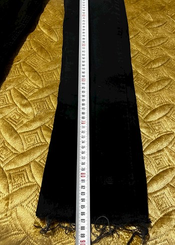 Siyah Midi Kesim Kadın Kot Pantolon - Görsel 7