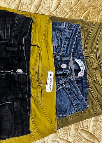 Oxxo Kemerli Kadın yağ yeşili jean Pantolon - Görsel 13