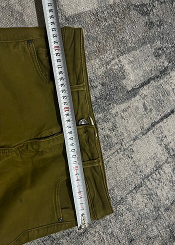 Oxxo Kemerli Kadın yağ yeşili jean Pantolon - Görsel 8