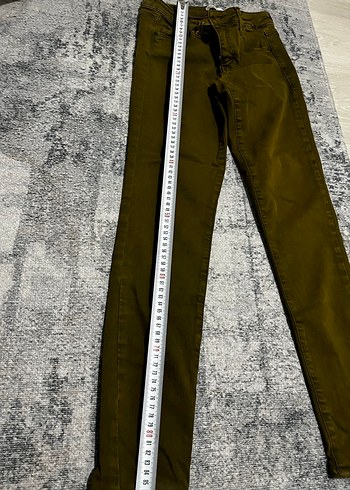 Oxxo Kemerli Kadın yağ yeşili jean Pantolon - Görsel 10