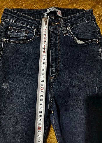 Düğmeli Midi Boy Kadın Kot Pantolon - Görsel 4