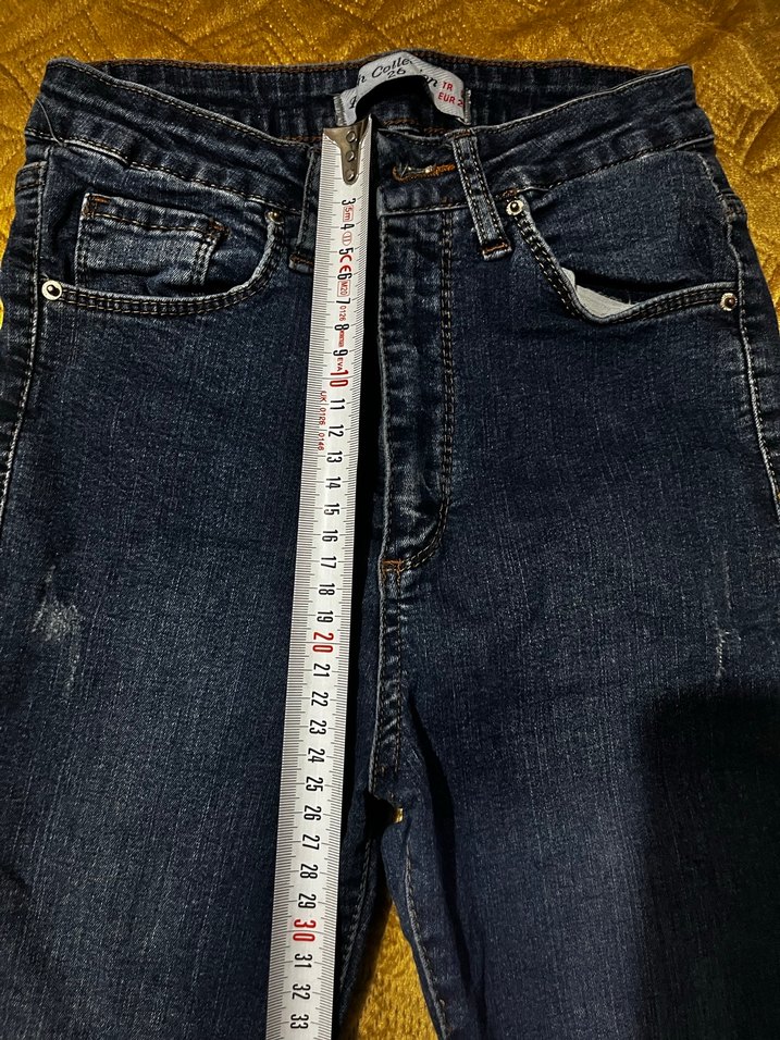 Düğmeli Midi Boy Kadın Kot Pantolon - Görsel 4