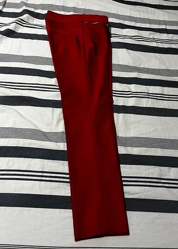 Journey Kadın Kırmızı Fermuarlı Kumaş Pantolon - Görsel 3