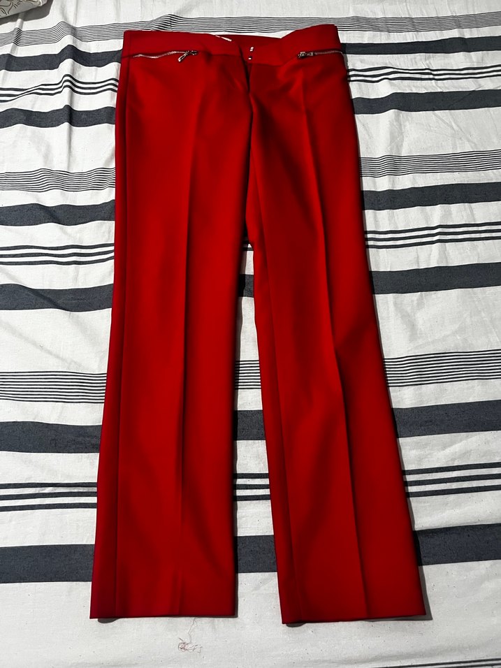 Journey Kadın Kırmızı Fermuarlı Kumaş Pantolon - Görsel 2